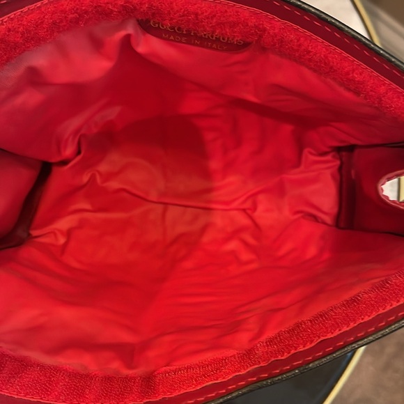 VGUC Gucci Parfums Red Vintage Pouch - Picture 5 of 6